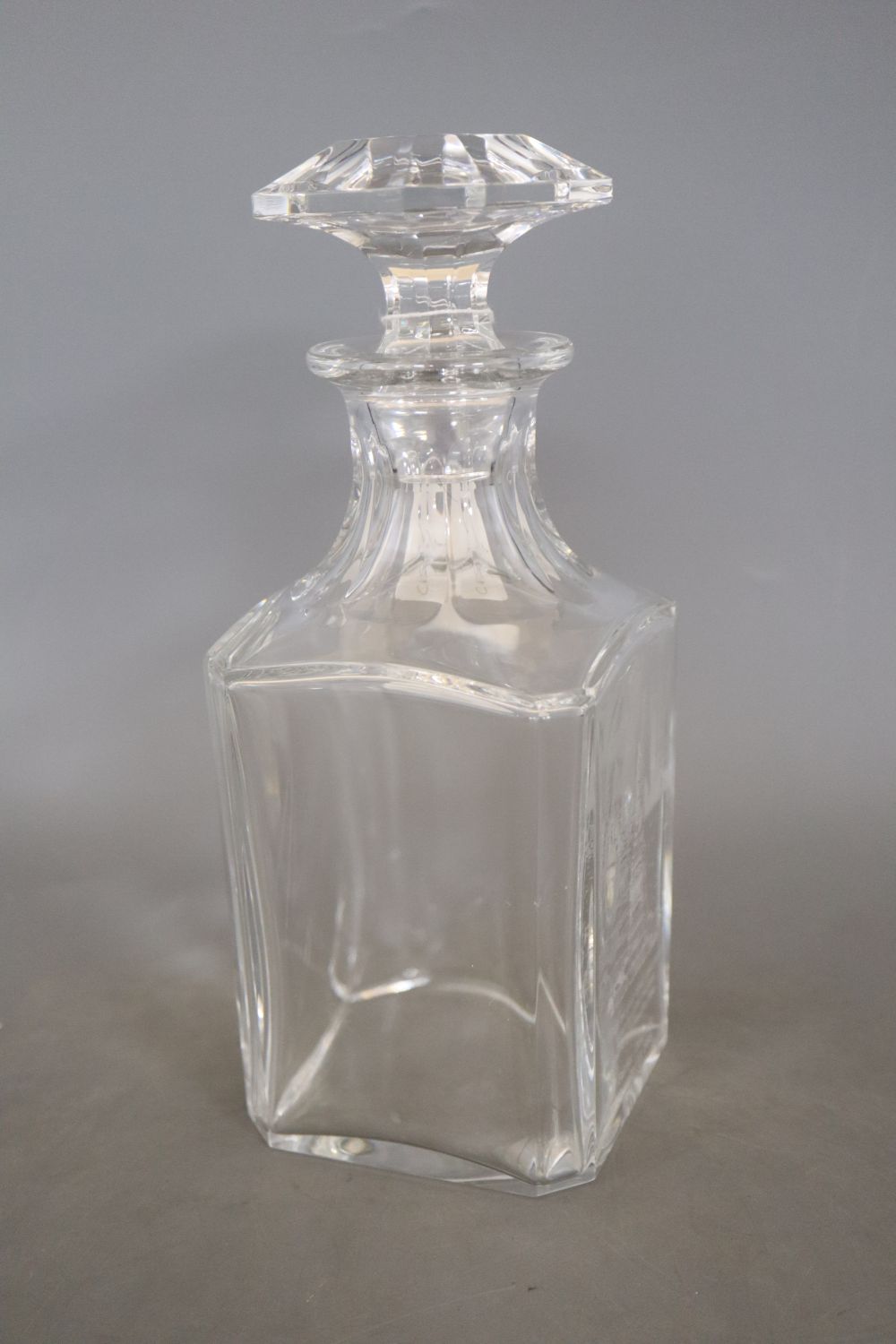 A Baccarat glass decanter, height 24cm